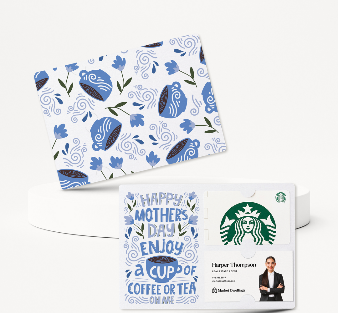 Set of Happy Mother's Day Gift Card & Business Card Holder Mailers | Envelopes Included | M59-M008-AB Mailer Market Dwellings COOL BLUE  