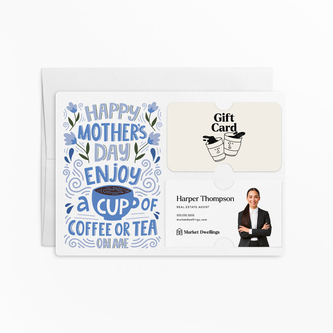 Set of Happy Mother's Day Gift Card & Business Card Holder Mailers | Envelopes Included | M59-M008-AB Mailer Market Dwellings COOL BLUE