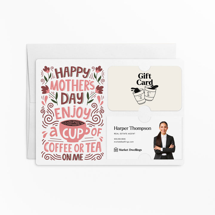 Set of Happy Mother's Day Gift Card & Business Card Holder Mailers | Envelopes Included | M59-M008-AB Mailer Market Dwellings PINK SHERBET