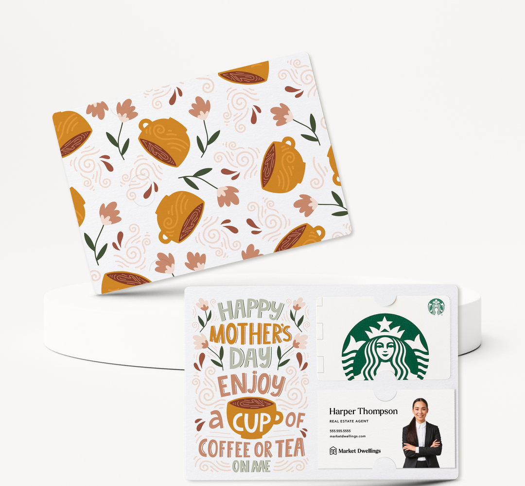 Set of Happy Mother's Day Gift Card & Business Card Holder Mailers | Envelopes Included | M59-M008-AB Mailer Market Dwellings TANGERINE  
