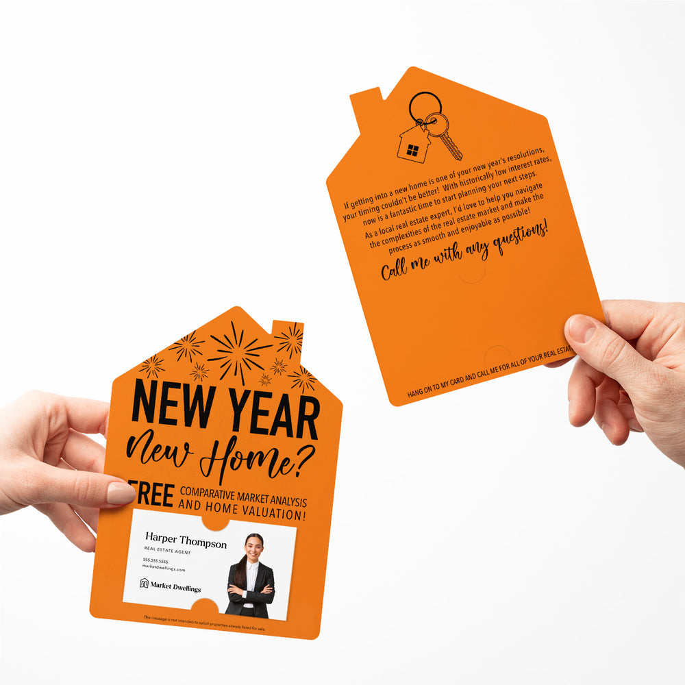 Set of New Year, New Home New Years Mailers | Envelopes Included | M6-M001 Mailer Market Dwellings