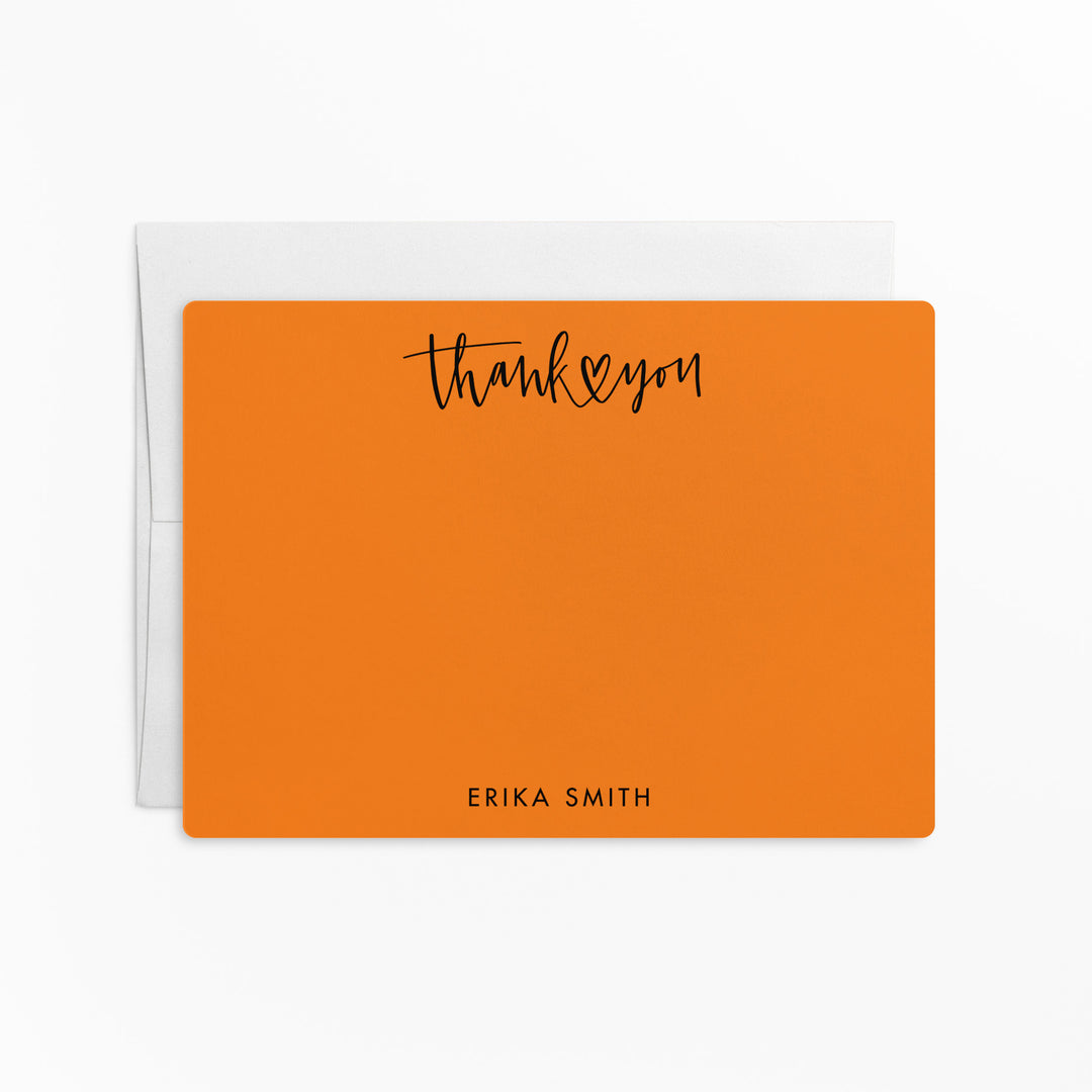 Customizable | Set of Thank You Stationery Notecards | Envelopes Included | M6-M006 Mailer Market Dwellings CARROT