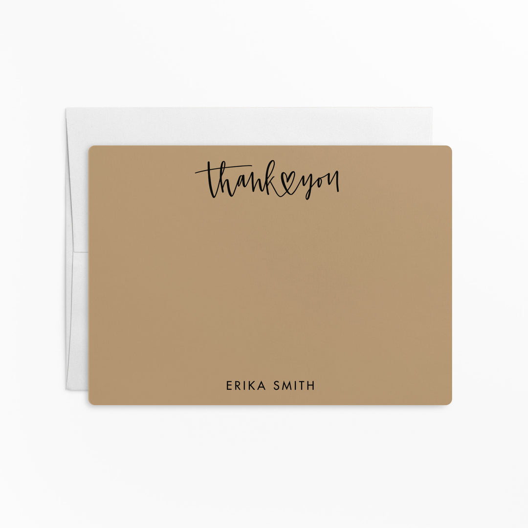 Customizable | Set of Thank You Stationery Notecards | Envelopes Included | M6-M006 Mailer Market Dwellings KRAFT