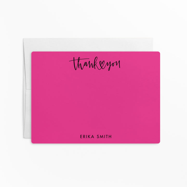 Customizable | Set of Thank You Stationery Notecards | Envelopes Included | M6-M006 Mailer Market Dwellings RAZZLE BERRY