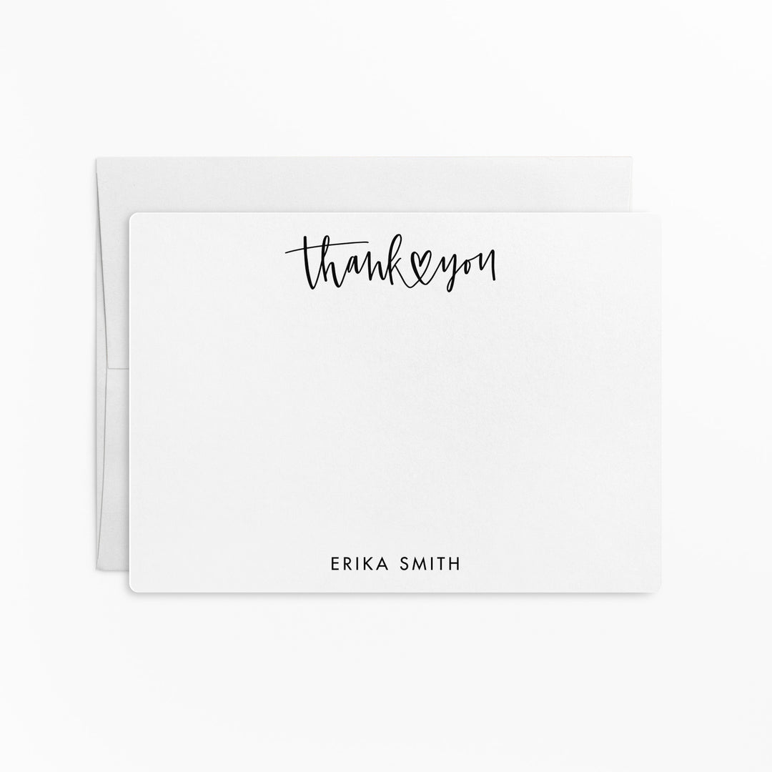 Customizable | Set of Thank You Stationery Notecards | Envelopes Included | M6-M006 Mailer Market Dwellings WHITE