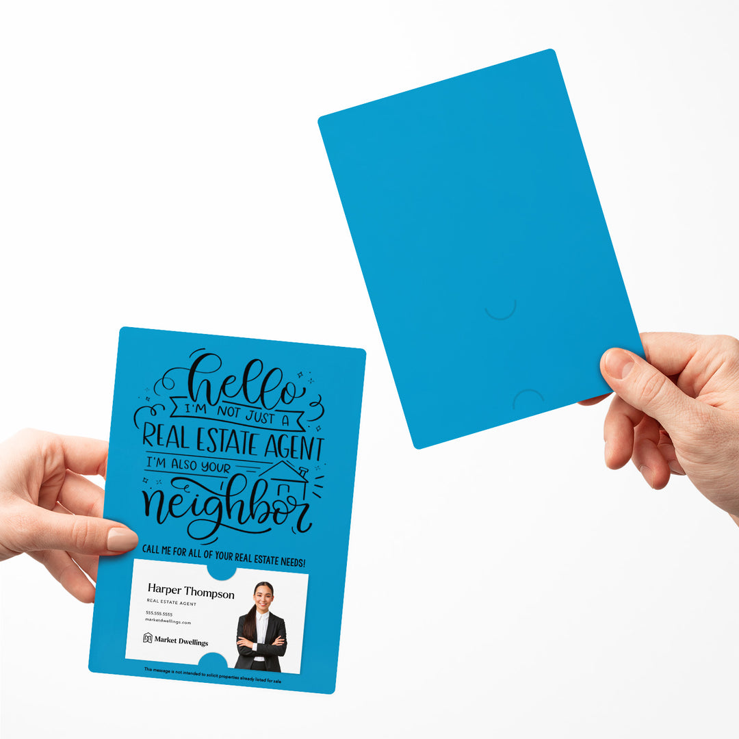 Set of " Hello I'm not just a Real Estate Agent, I'm also your Neighbor" Mailer | Envelopes Included | M6-M007 Mailer Market Dwellings