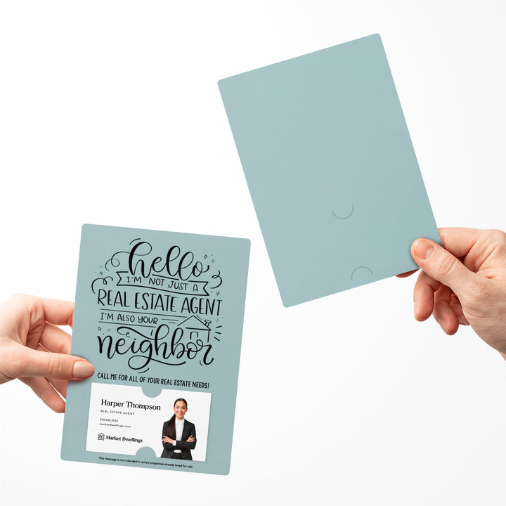 Set of " Hello I'm not just a Real Estate Agent, I'm also your Neighbor" Mailer | Envelopes Included | M6-M007 Mailer Market Dwellings