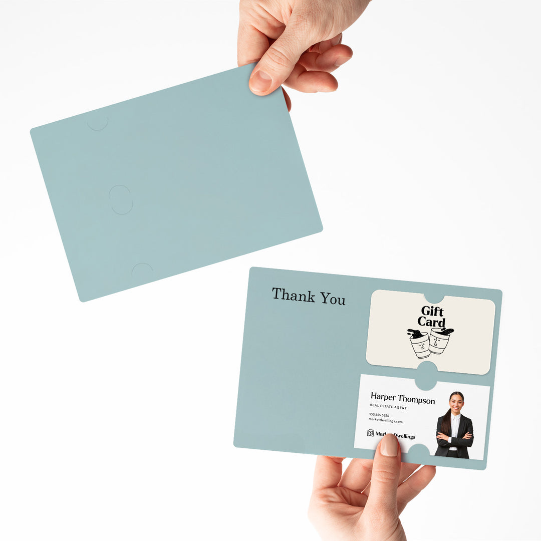 Set of "Thank you" Gift Card & Business Card Holder Mailer | Envelopes Included | M6-M008 Mailer Market Dwellings