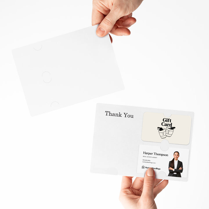 Set of "Thank you" Gift Card & Business Card Holder Mailer | Envelopes Included | M6-M008