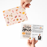 Homemade Pumpkin Spice Latte Recipe Cards | Real Estate Mailers with Envelopes Mailer Market Dwellings