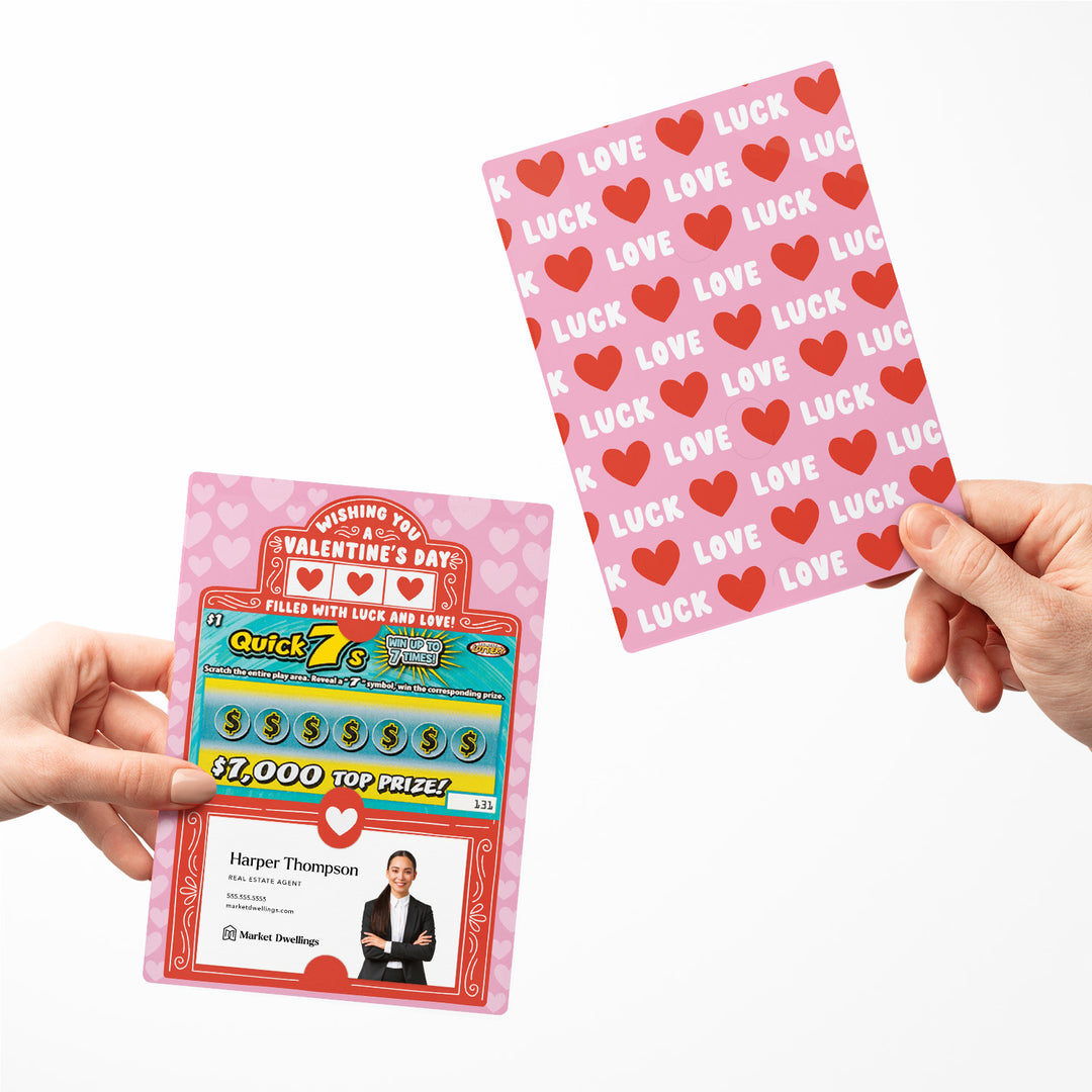 Set of Wishing you a Valentine's Day Filled with Luck and Love! Lotto Mailers | Envelopes Included Mailer Market Dwellings