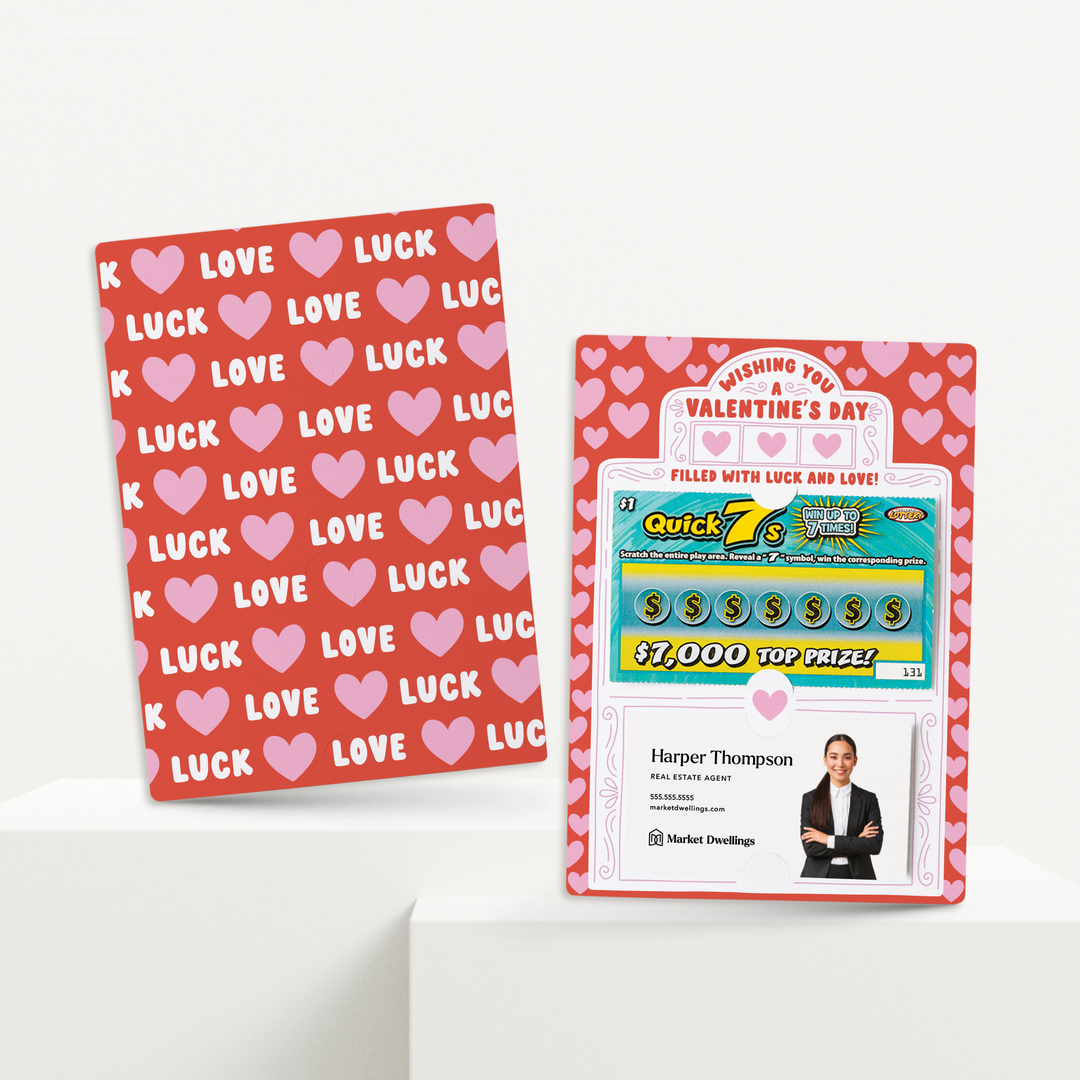 Set of Wishing you a Valentine's Day Filled with Luck and Love! | Valentine's Day Mailers | Envelopes Included | M61-M002-AB Mailer Market Dwellings   