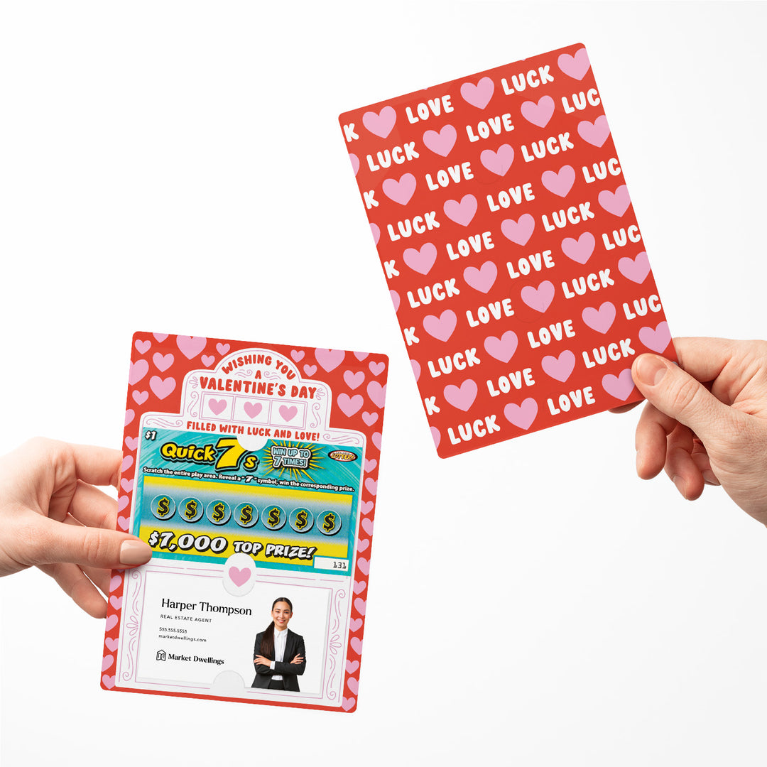 Set of Wishing you a Valentine's Day Filled with Luck and Love! Lotto Mailers | Envelopes Included Mailer Market Dwellings