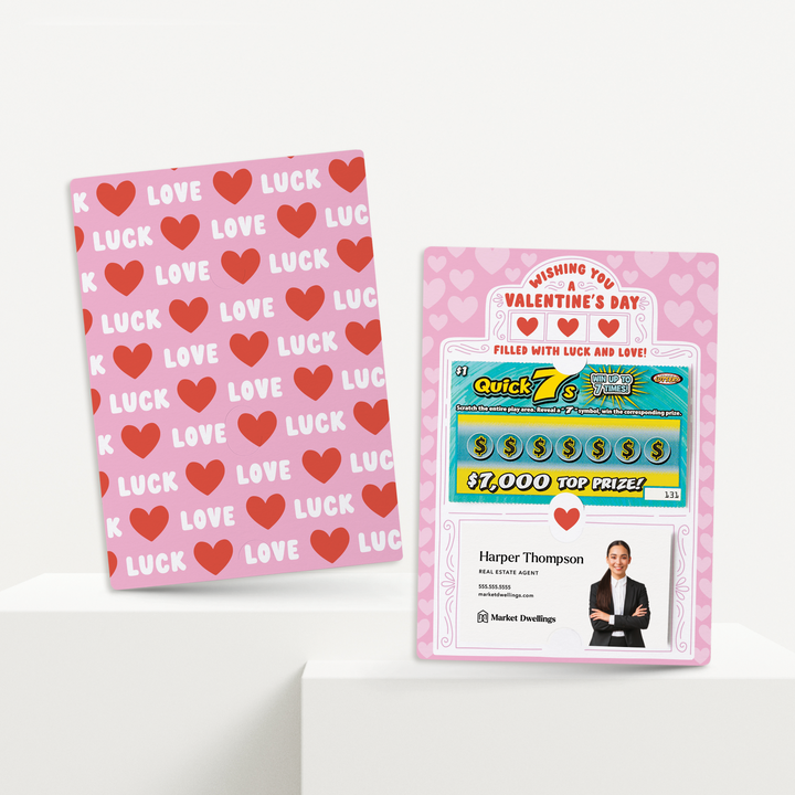Set of Wishing you a Valentine's Day Filled with Luck and Love! | Valentine's Day Mailers | Envelopes Included | M61-M002-AB Mailer Market Dwellings   