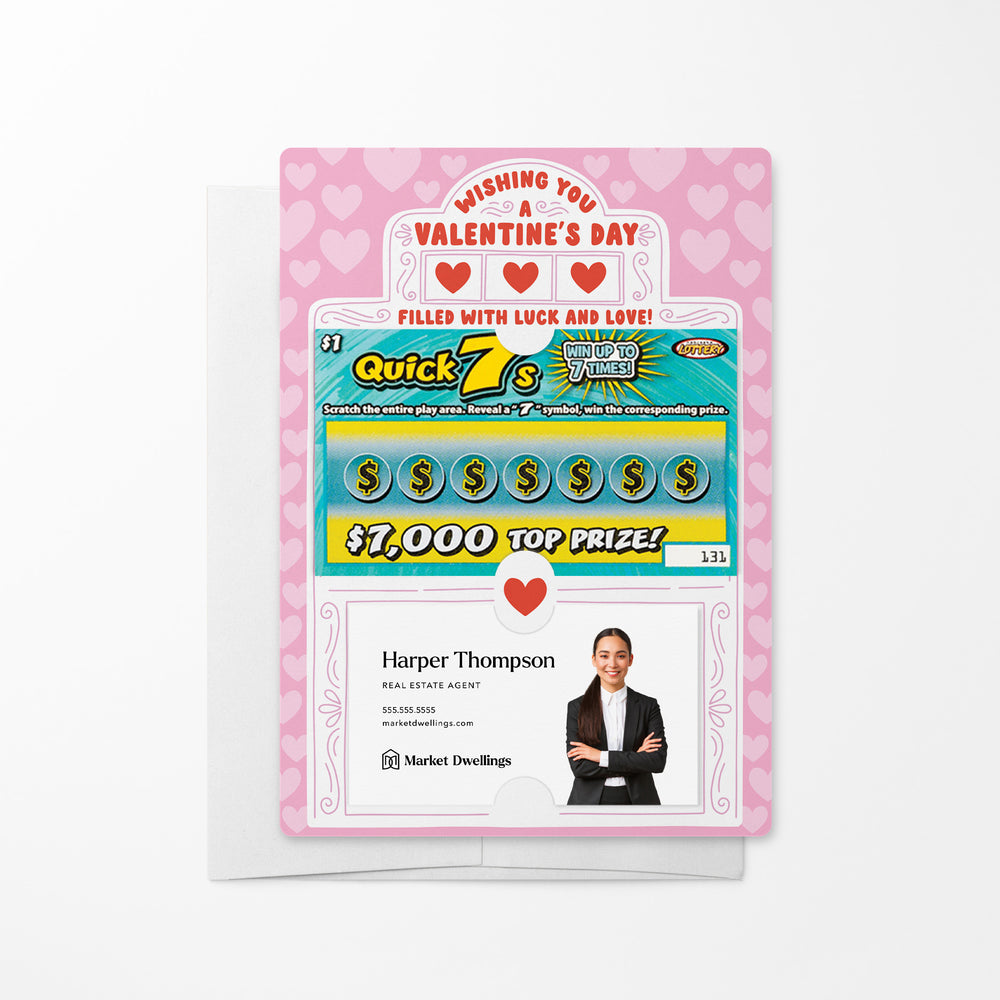 Wishing you a Valentine's Day Filled with Luck and Love! | Lotto Mailers with Envelopes Mailer Market Dwellings WHITE 10