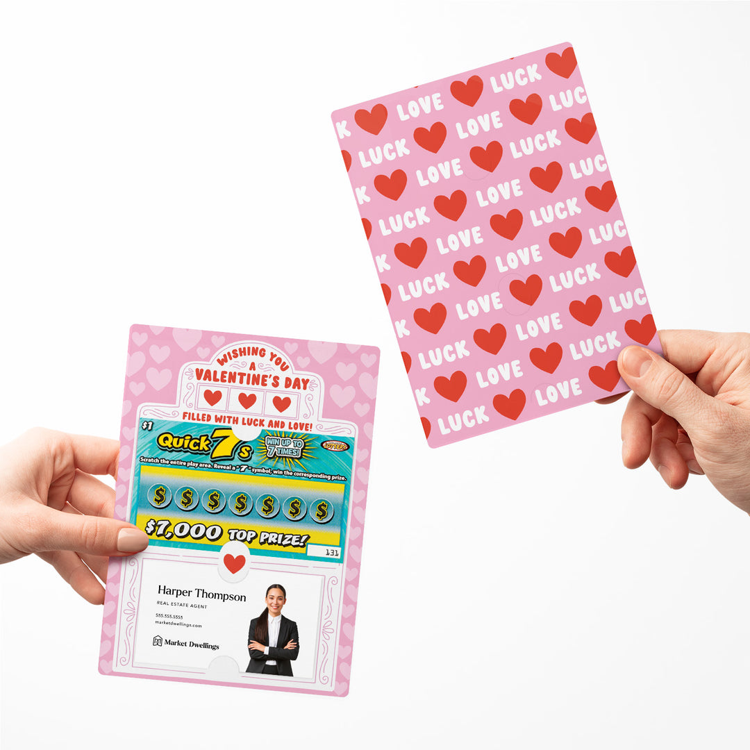 Set of Wishing you a Valentine's Day Filled with Luck and Love! Lotto Mailers | Envelopes Included Mailer Market Dwellings