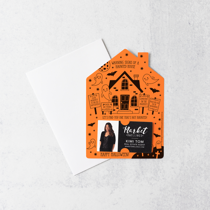 Warning Signs of a Haunted House Mailers | Envelopes Included | M63-M001 Mailer Market Dwellings CARROT  