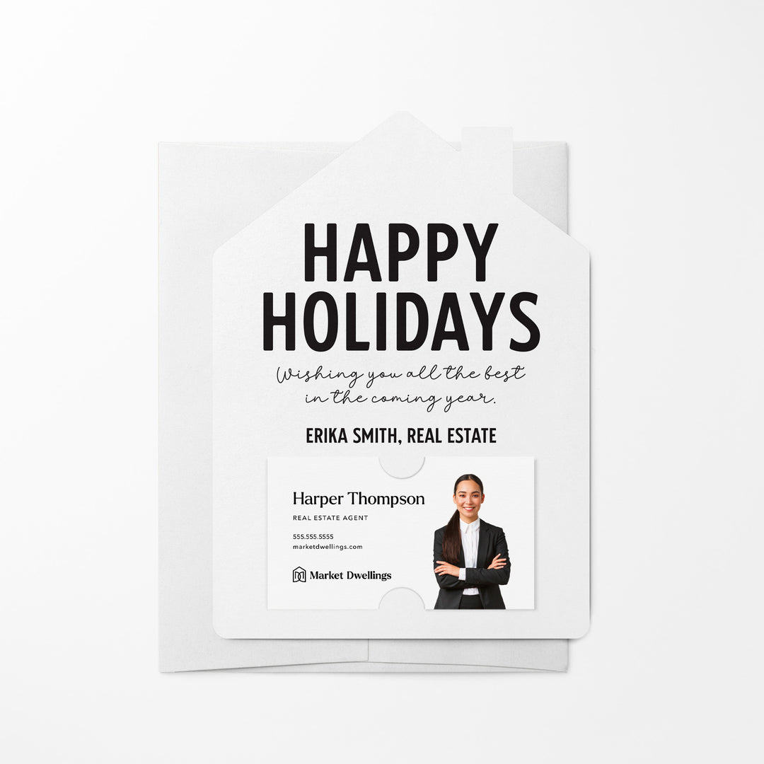 Customizable | Set of Happy Holidays Mailers | Envelopes Included | M64-M001-CD Mailer Market Dwellings BEIGE