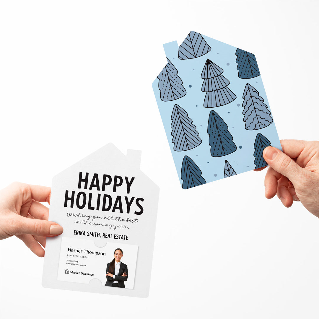 Customizable | Set of Happy Holidays Mailers | Envelopes Included | M64-M001-CD Mailer Market Dwellings