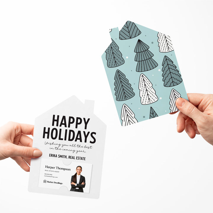 Customizable | Set of Happy Holidays Mailers | Envelopes Included | M64-M001-CD Mailer Market Dwellings