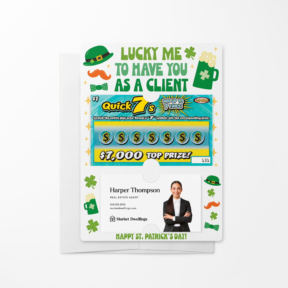 Lucky Me To Have You As A Client | Lotto Mailers with Envelopes Mailer Market Dwellings