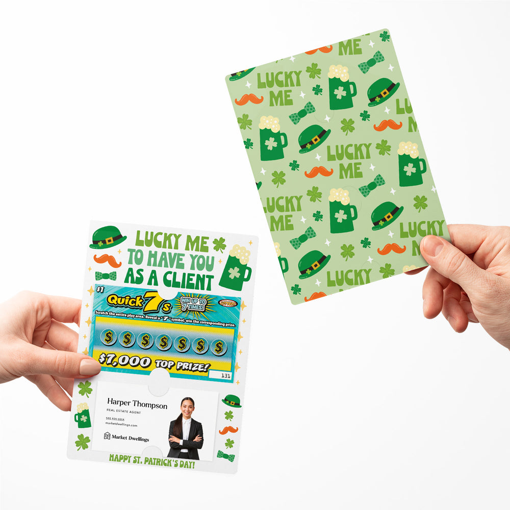 Set of Lucky Me To Have You As A Client | Lotto Mailers | Envelopes Included Mailer Market Dwellings