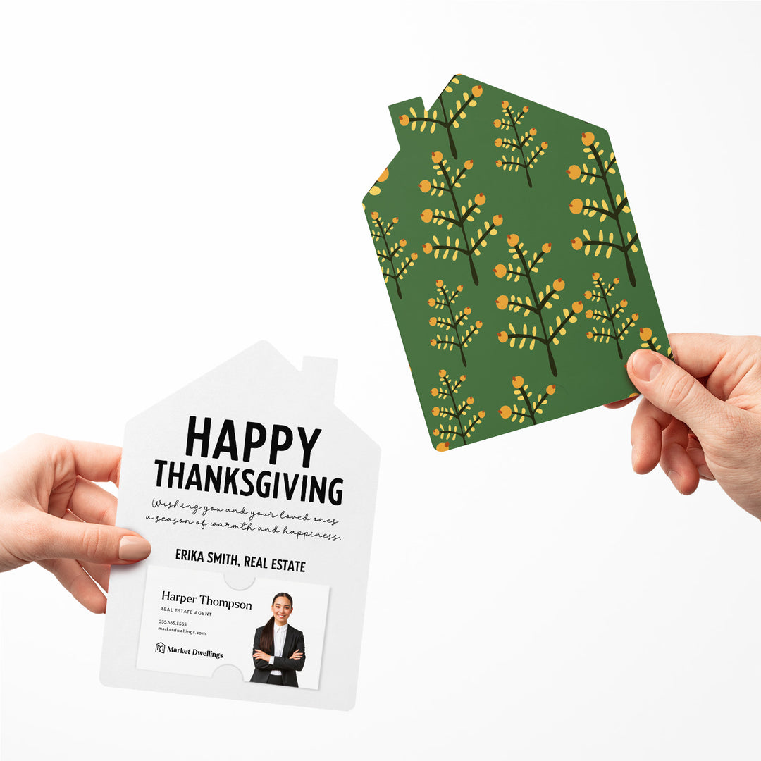 Customizable | Set of Happy Thanksgiving Mailers | Envelopes Included | M65-M001-CD Mailer Market Dwellings