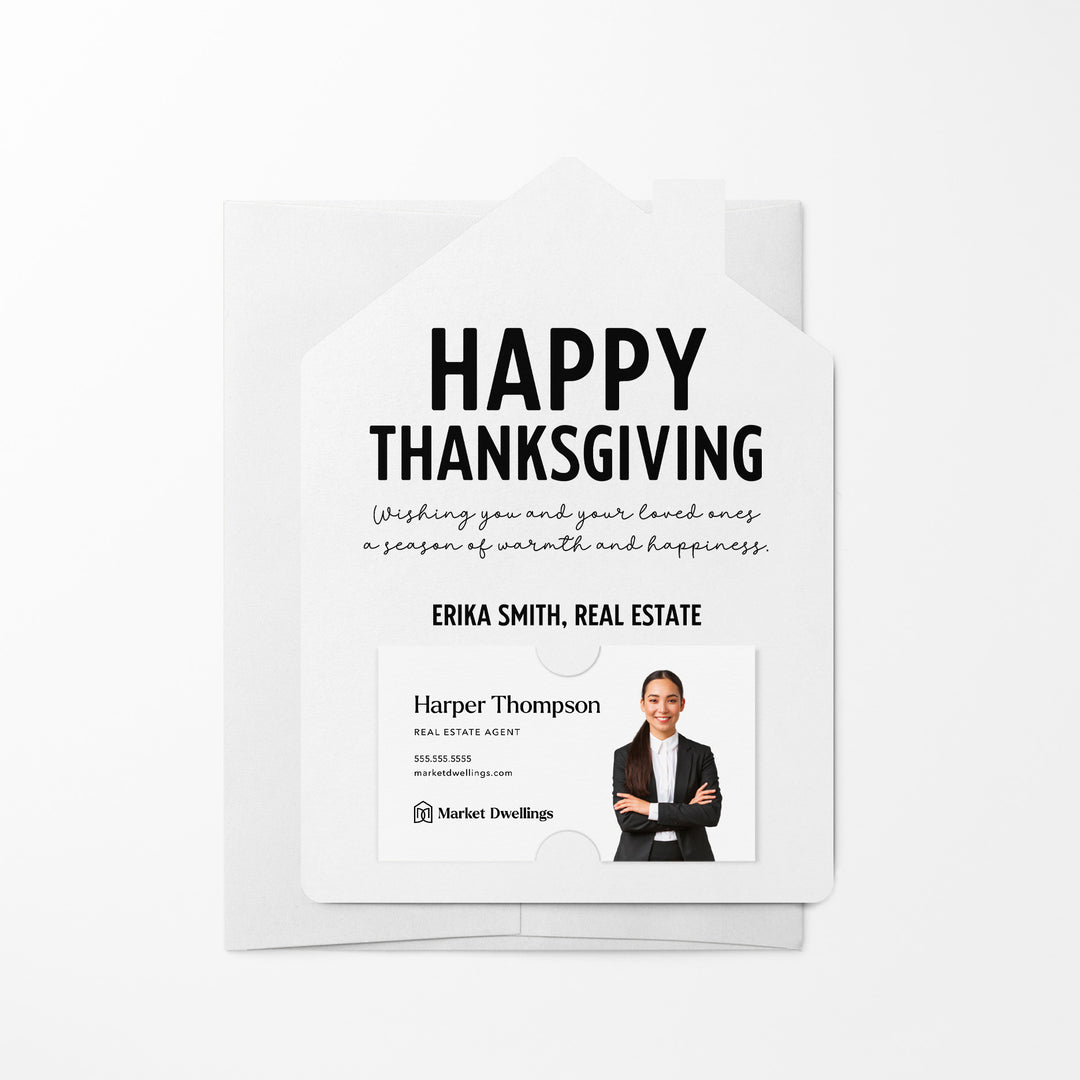 Customizable | Set of Happy Thanksgiving Mailers | Envelopes Included | M65-M001-CD Mailer Market Dwellings OLIVE