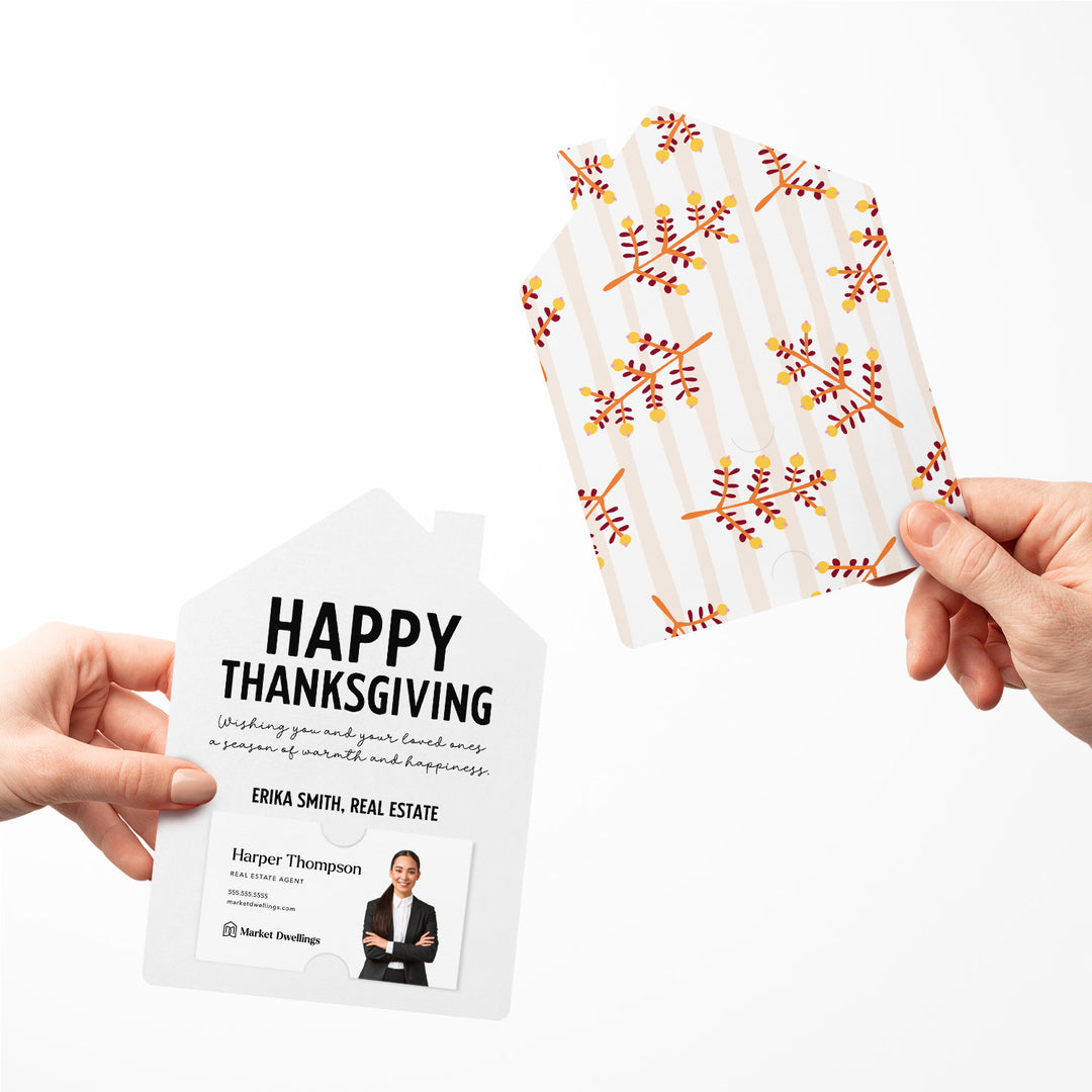 Customizable | Set of Happy Thanksgiving Mailers | Envelopes Included | M65-M001-CD Mailer Market Dwellings