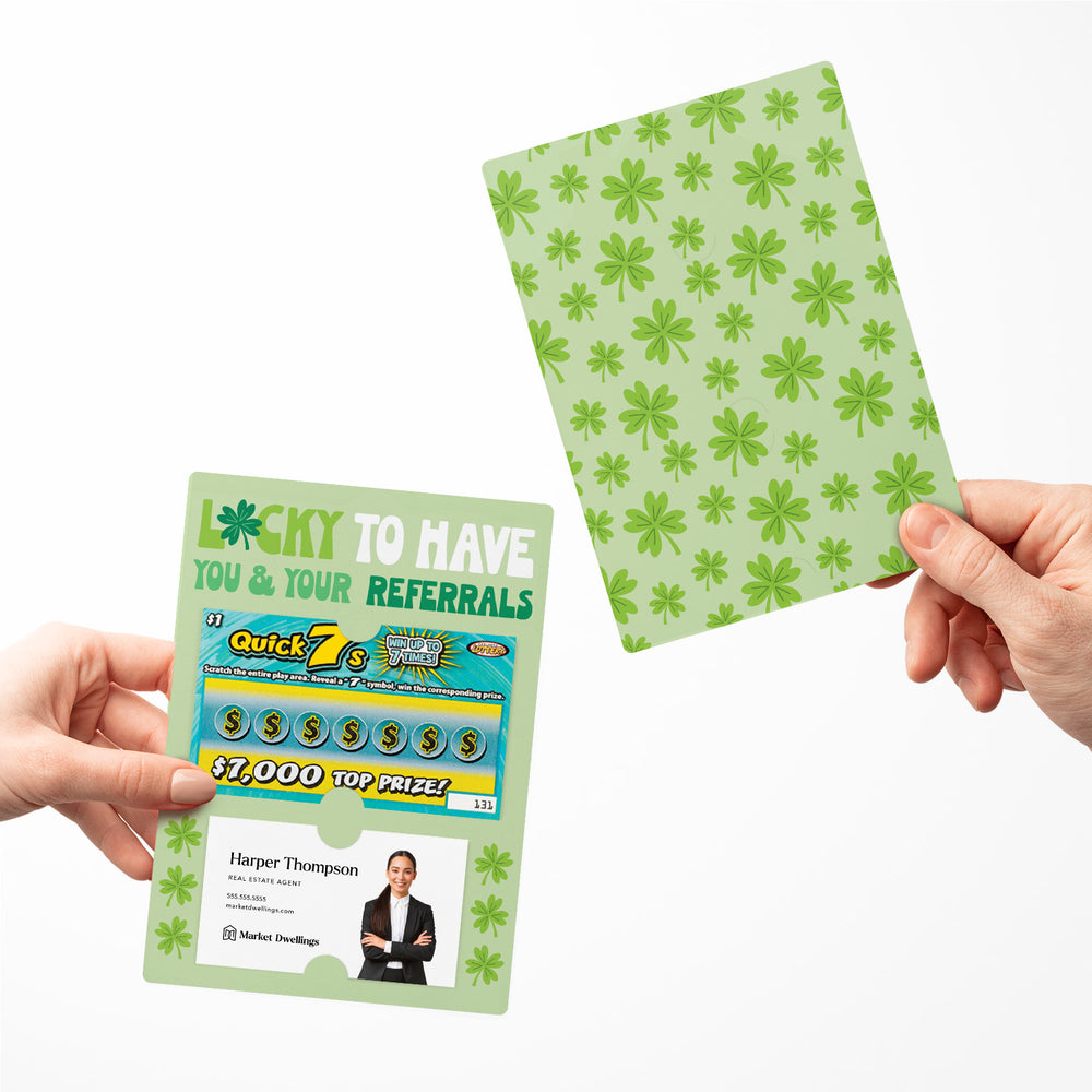 Set of Lucky To Have You And Your Referrals | Lotto Mailers | Envelopes Included Mailer Market Dwellings