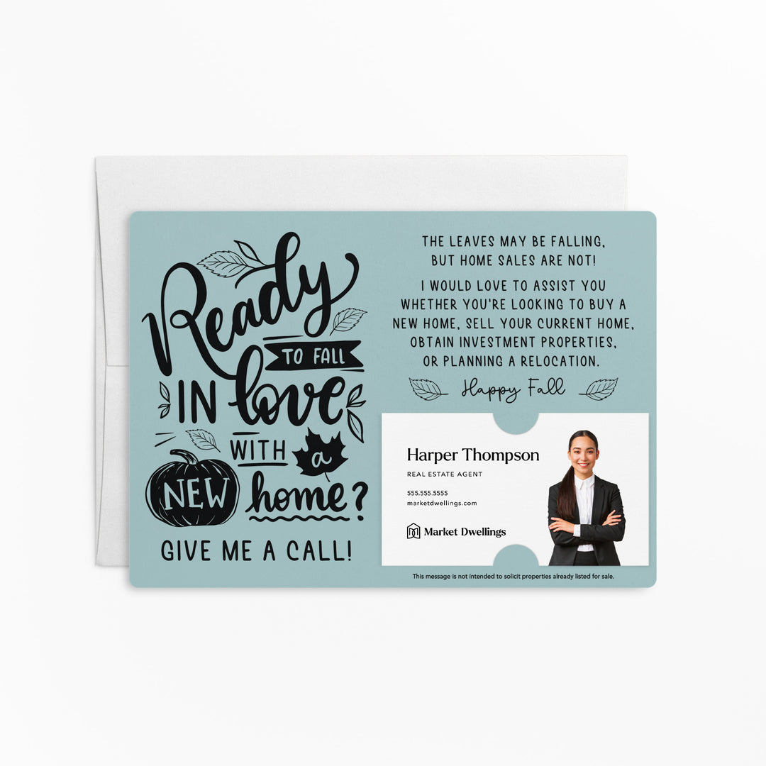 Set of "Ready to Fall in Love with a New Home?" Fall Real Estate Mailer | Envelopes Included | M67-M003