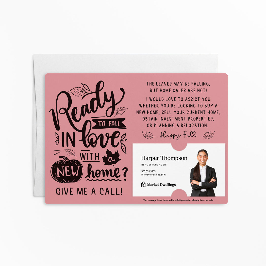 Set of "Ready to Fall in Love with a New Home?" Fall Real Estate Mailer | Envelopes Included | M67-M003