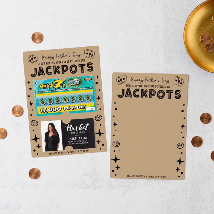 Set of Happy Father's Day Lotto Mailers | Envelopes Included | M7-M002 Mailer Market Dwellings KRAFT  