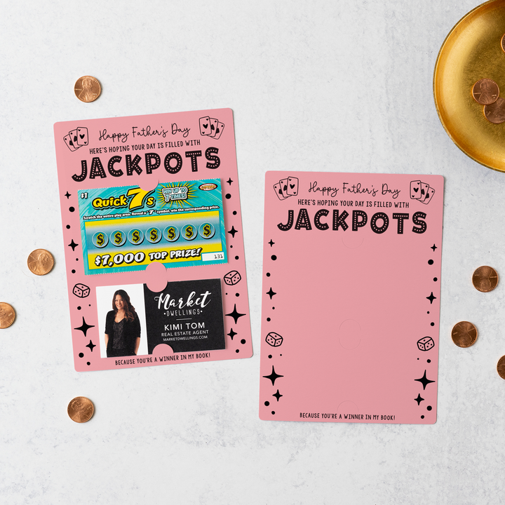 Set of Happy Father's Day Lotto Mailers | Envelopes Included | M7-M002 Mailer Market Dwellings LIGHT PINK  