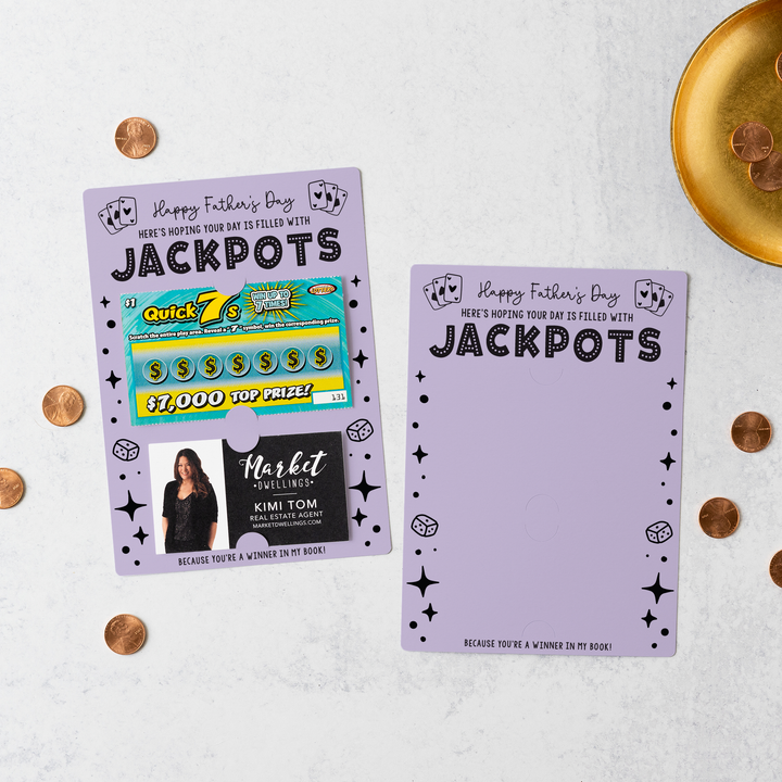 Set of Happy Father's Day Lotto Mailers | Envelopes Included | M7-M002 Mailer Market Dwellings LIGHT PURPLE  