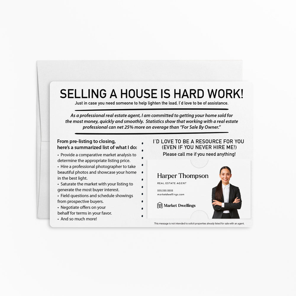 For Sale By Owner | Real Estate Mailers with Envelopes Mailer Market Dwellings WHITE 10
