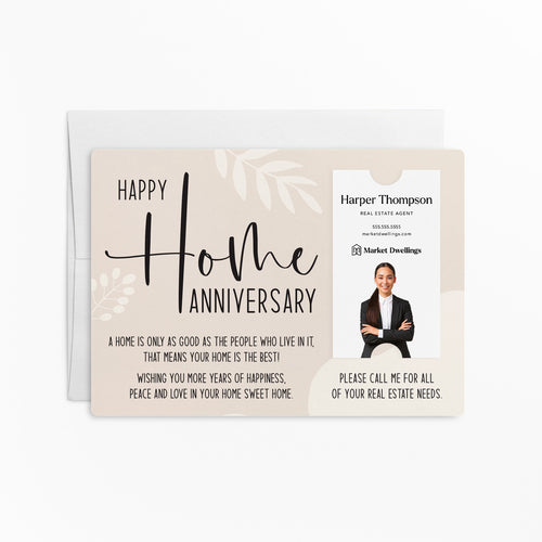 Happy Home Anniversary | Real Estate & Mortgage Mailers with Envelopes Mailer Market Dwellings