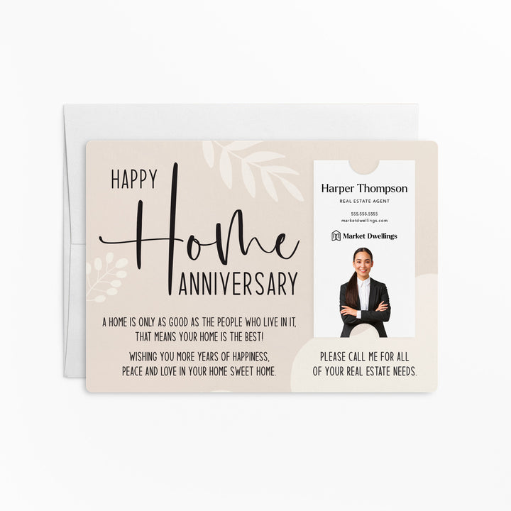 Set of "Happy Home Anniversary" Double Sided Mailers | Envelopes Included | M7-M005 Mailer Market Dwellings