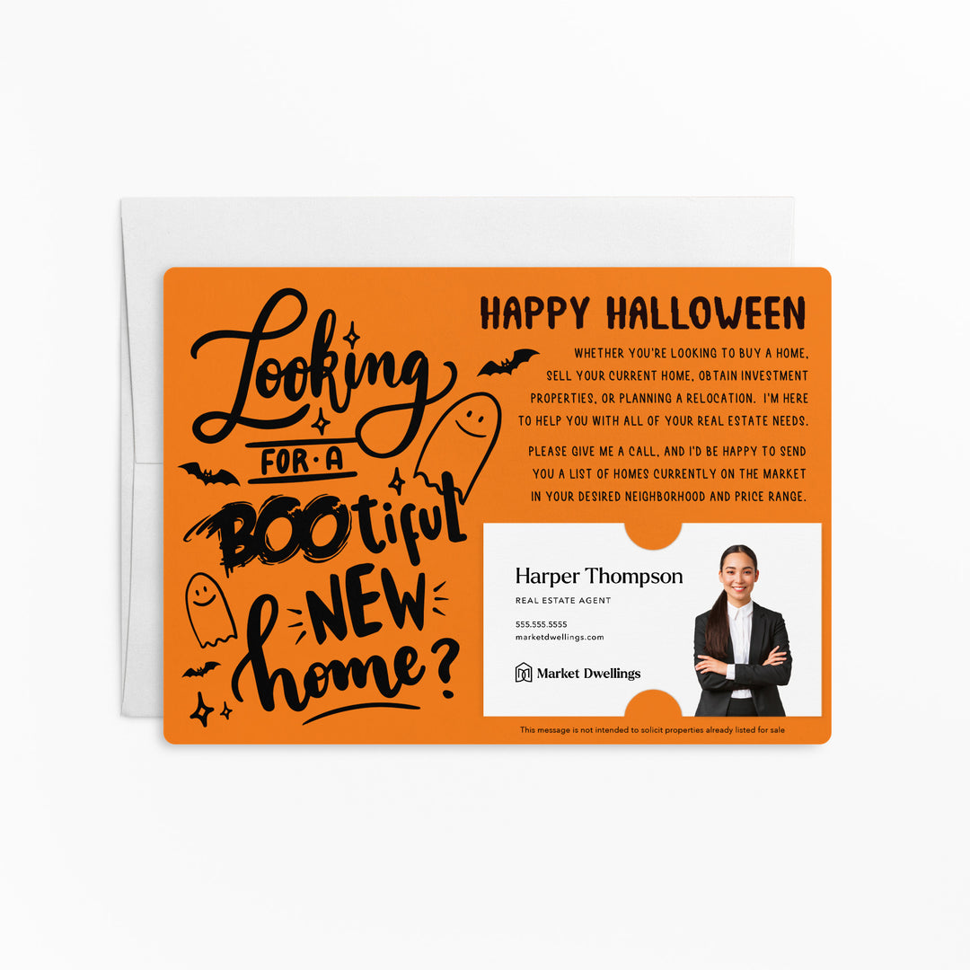 Set of Halloween "Looking for a BOO-tiful New Home?" Real Estate Mailer | Envelopes Included | M70-M003