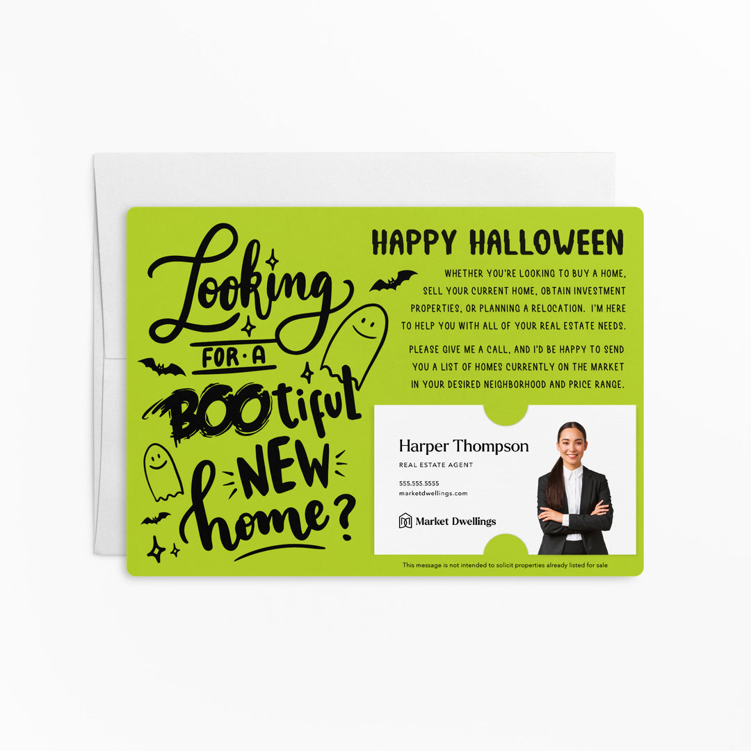 Set of Halloween "Looking for a BOO-tiful New Home?" Real Estate Mailer | Envelopes Included | M70-M003