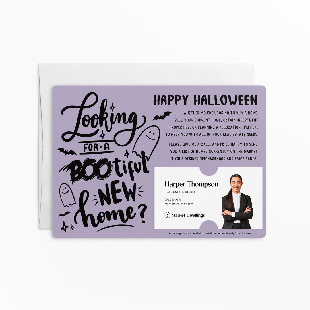 Set of Halloween "Looking for a BOO-tiful New Home?" Real Estate Mailer | Envelopes Included | M70-M003