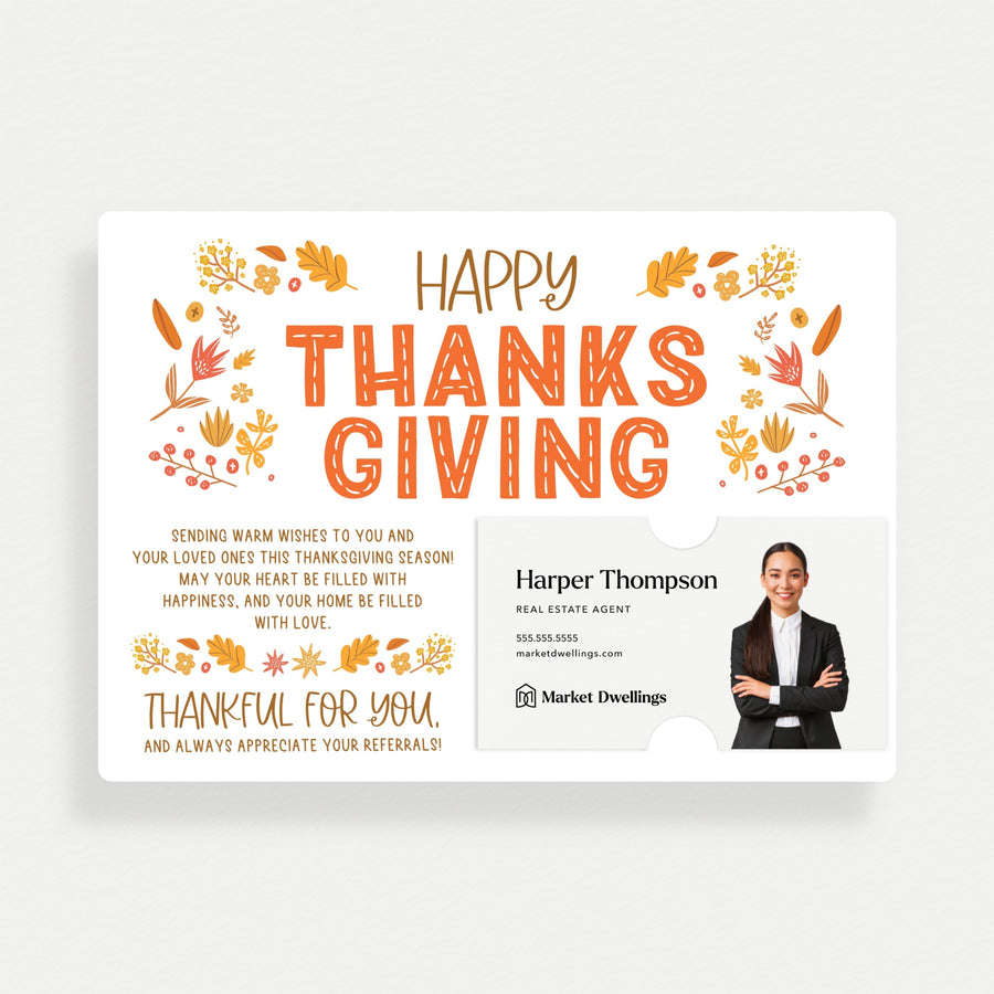 Set of Happy Thanksgiving Fall Mailers | Envelopes Included | M72-M003 Mailer Market Dwellings   