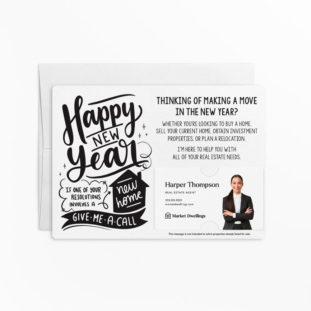 Happy New Year Real Estate Resolution | Mailers with Envelopes Mailer Market Dwellings WHITE 10
