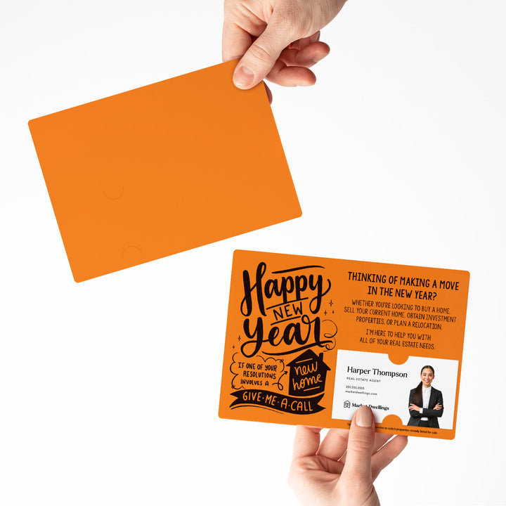 Set of "Happy New Year" Real Estate Resolution Mailers | Envelopes Included | M76-M003