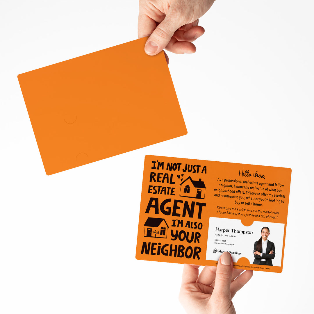 Set of "I'm not just a Real Estate Agent, I'm also your Neighbor" Mailer | Envelopes Included | M78-M003 Mailer Market Dwellings