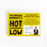 The Housing Market is Hot and Inventory is Low | Real Estate Mailers with Envelopes Mailer Market Dwellings LEMON 10