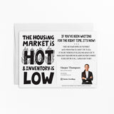The Housing Market is Hot and Inventory is Low | Real Estate Mailers with Envelopes Mailer Market Dwellings WHITE 10