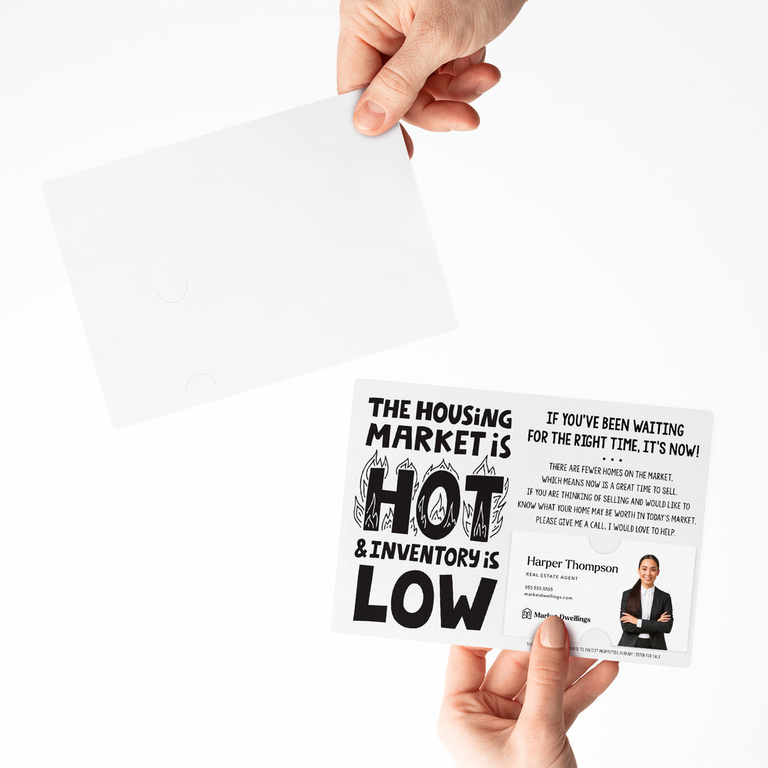 Set of "The Housing Market is Hot and Inventory is Low" Mailer | Envelopes Included | M79-M003 Mailer Market Dwellings