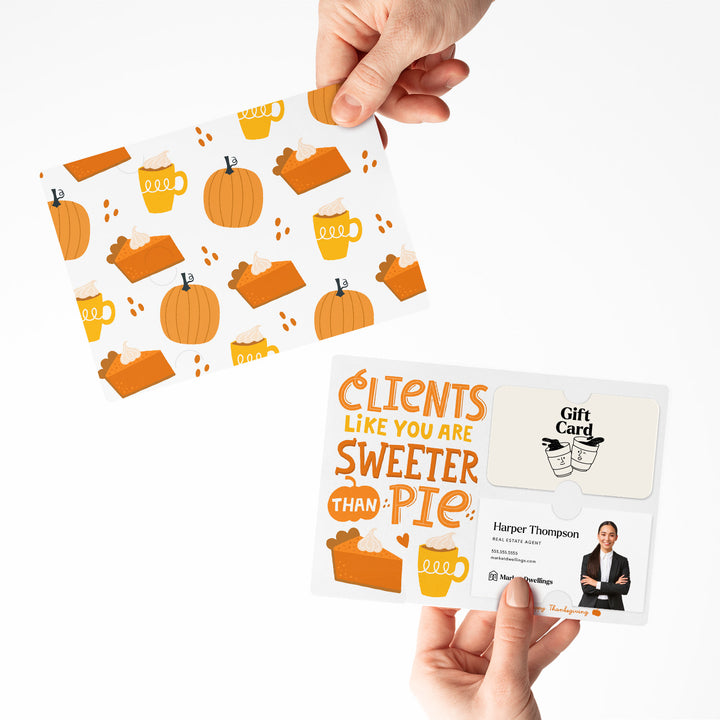 Set of Clients Like You Are Sweeter Than Pie. Mailers | Envelopes Included | Thanksgiving | M79-M008 Mailer Market Dwellings