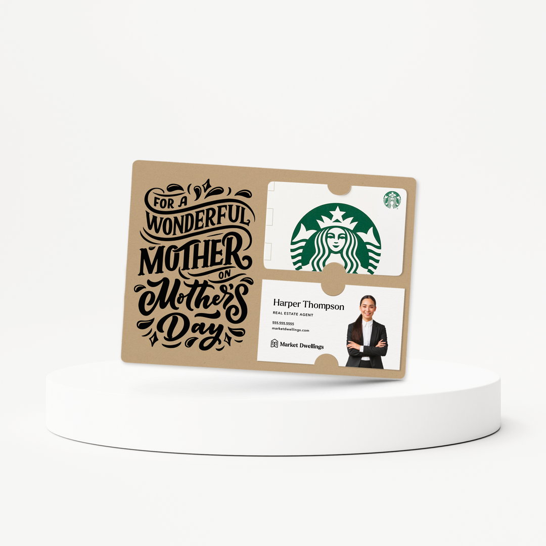 Set of Mother's Day Gift Card & Business Card Holder Mailer | Envelopes Included | M8-M008 Mailer Market Dwellings KRAFT  